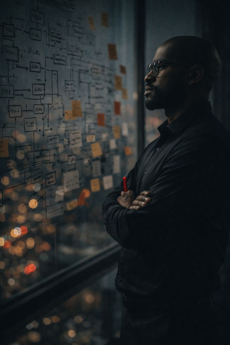 Strategist mapping the operating system